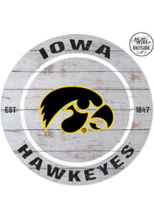 KH Sports Fan Iowa Hawkeyes 20x20 In Out Weathered Circle Sign