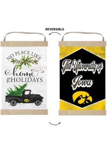 KH Sports Fan Iowa Hawkeyes Holiday Reversible Banner Sign
