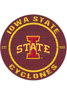 KH Sports Fan Iowa State Cyclones 20x20 Colored Circle Sign