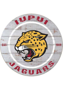 KH Sports Fan IUPUI Jaguars 20x20 Weathered Circle Sign