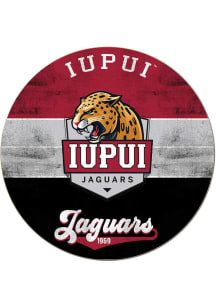 KH Sports Fan IUPUI Jaguars 20x20 Retro Multi Color Circle Sign