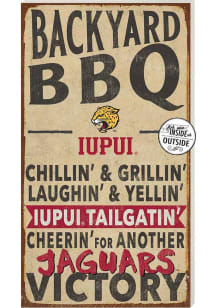 KH Sports Fan IUPUI Jaguars 11x20 Indoor Outdoor BBQ Sign