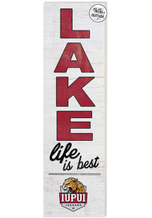 KH Sports Fan IUPUI Jaguars 10x35 Lake Life is Best Indoor Outdoor Sign