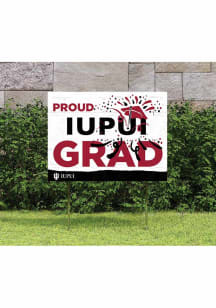 IUPUI Jaguars 18x24 Proud Grad Logo Yard Sign