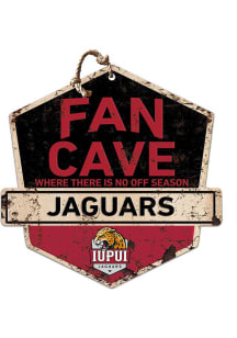 KH Sports Fan IUPUI Jaguars Fans Welcome Rustic Badge Sign