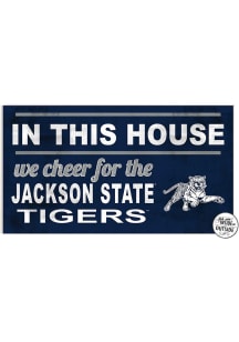 KH Sports Fan Jackson State Tigers 20x11 Indoor Outdoor In This House Sign