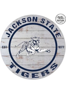 KH Sports Fan Jackson State Tigers 20x20 In Out Weathered Circle Sign