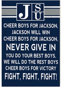 KH Sports Fan Jackson State Tigers 34x23 Fight Song Sign