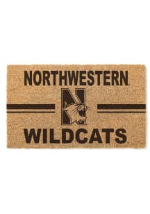 Black Northwestern Wildcats 18x30 Team Logo Door Mat
