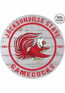 KH Sports Fan Jacksonville State Gamecocks 20x20 In Out Weathered Circle Sign