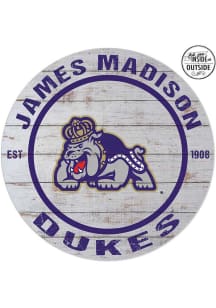 KH Sports Fan James Madison Dukes 20x20 In Out Weathered Circle Sign