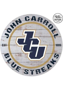 KH Sports Fan John Carroll Blue Streaks 20x20 In Out Weathered Circle Sign