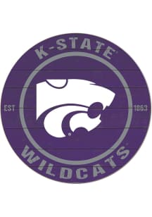 KH Sports Fan K-State Wildcats 20x20 Colored Circle Sign