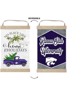 KH Sports Fan K-State Wildcats Holiday Reversible Banner Sign