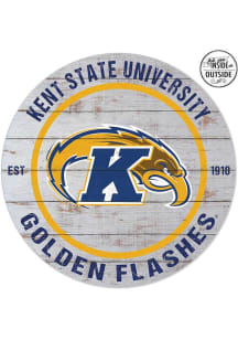 KH Sports Fan Kent State Golden Flashes 20x20 In Out Weathered Circle Sign
