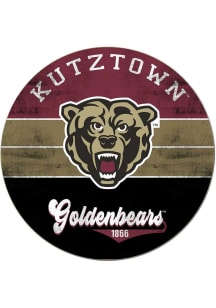 KH Sports Fan Kutztown University 20x20 Retro Multi Color Circle Sign