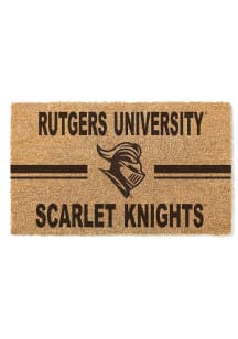 Black Rutgers Scarlet Knights 18x30 Team Logo Door Mat