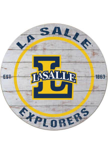 KH Sports Fan La Salle Explorers 20x20 Weathered Circle Sign