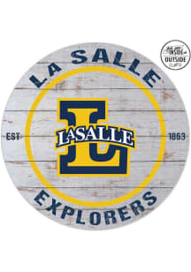 KH Sports Fan La Salle Explorers 20x20 In Out Weathered Circle Sign
