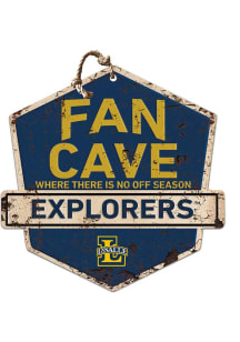 KH Sports Fan La Salle Explorers Fan Cave Rustic Badge Sign