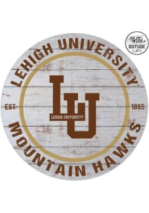 KH Sports Fan Lehigh University 20x20 In Out Weathered Circle Sign
