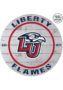 KH Sports Fan Liberty Flames 20x20 In Out Weathered Circle Sign