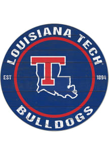 KH Sports Fan Louisiana Tech Bulldogs 20x20 Colored Circle Sign