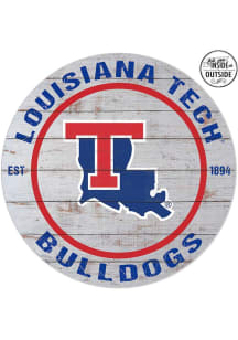 KH Sports Fan Louisiana Tech Bulldogs 20x20 In Out Weathered Circle Sign