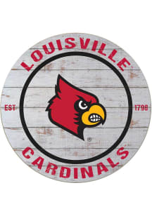 KH Sports Fan Louisville Cardinals 20x20 Weathered Circle Sign