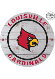 KH Sports Fan Louisville Cardinals 20x20 In Out Weathered Circle Sign