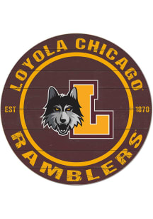 KH Sports Fan Loyola Ramblers 20x20 Colored Circle Sign