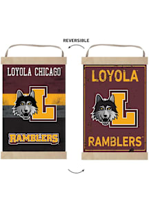 KH Sports Fan Loyola Ramblers Reversible Retro Banner Sign - Maroon