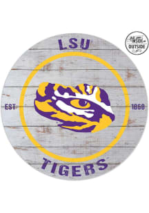 KH Sports Fan LSU Tigers 20x20 In Out Weathered Circle Sign