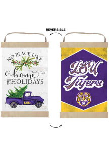 KH Sports Fan LSU Tigers Holiday Reversible Banner Sign