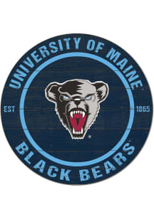 KH Sports Fan Maine Black Bears 20x20 Colored Circle Sign