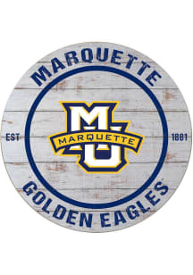 KH Sports Fan Marquette Golden Eagles 20x20 Weathered Circle Sign