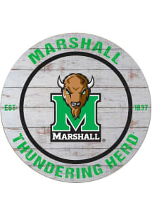 KH Sports Fan Marshall Thundering Herd 20x20 Weathered Circle Sign