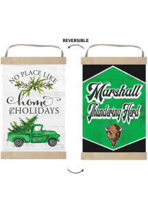 KH Sports Fan Marshall Thundering Herd Holiday Reversible Banner Sign