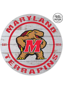 Grey Maryland Terrapins 20x20 In Out Weathered Circle Sign