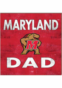 Red Maryland Terrapins 10x10 Dad Sign