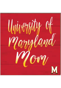 Red Maryland Terrapins 10x10 Mom Sign