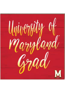 Red Maryland Terrapins 10x10 Grad Sign