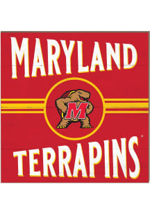 Red Maryland Terrapins 10x10 Retro Sign