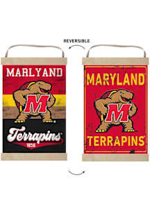 KH Sports Fan Maryland Terrapins Reversible Retro Banner Sign - Red