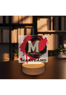 Red Maryland Terrapins Paint Splash Light Desk Accessory