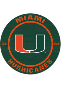 KH Sports Fan Miami Hurricanes 20x20 Colored Circle Sign
