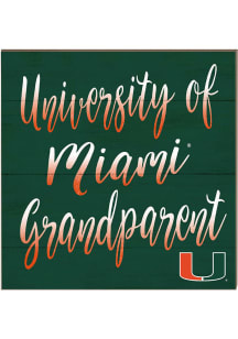 KH Sports Fan Miami Hurricanes 10x10 Grandparents Sign