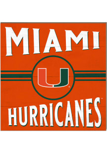 KH Sports Fan Miami Hurricanes 10x10 Retro Sign