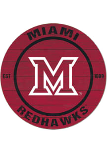 KH Sports Fan Miami RedHawks 20x20 Colored Circle Sign