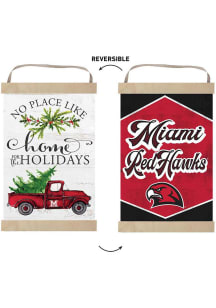 KH Sports Fan Miami RedHawks Holiday Reversible Banner Sign